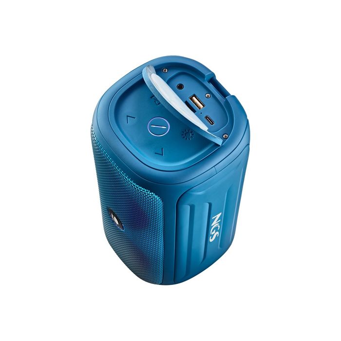 8435430622195-NGS Roller Beast - Mini enceinte sans fil - Bluetooth - 32 Watt - azur-Haut-4