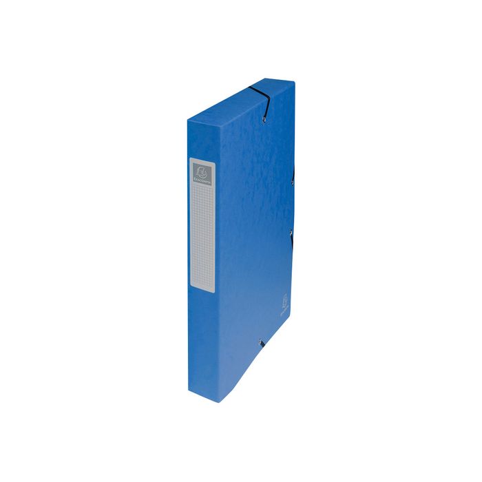 3130630504023-Exacompta Exabox - Boîte de classement en carte lustrée - dos 40 mm - bleu-Angle gauche-0