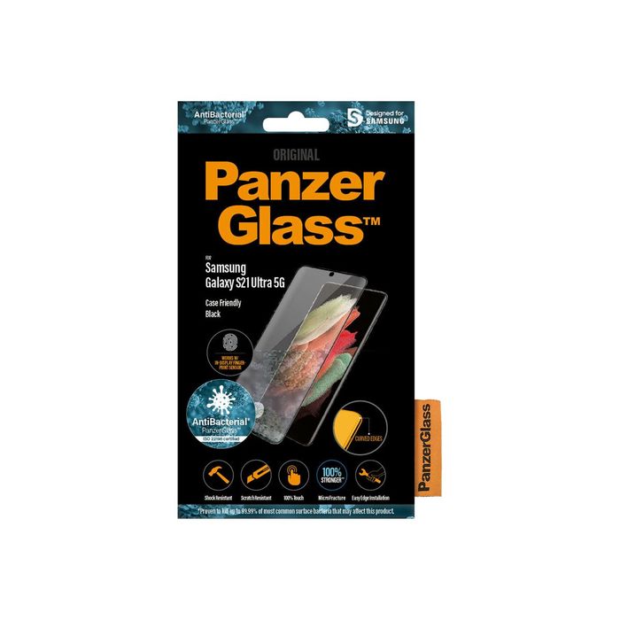 5711724072581-PanzerGlass Case Friendly - Protection d'écran - verre trempé pour  Galaxy S21 Ultra 5G - transp-Avant-5