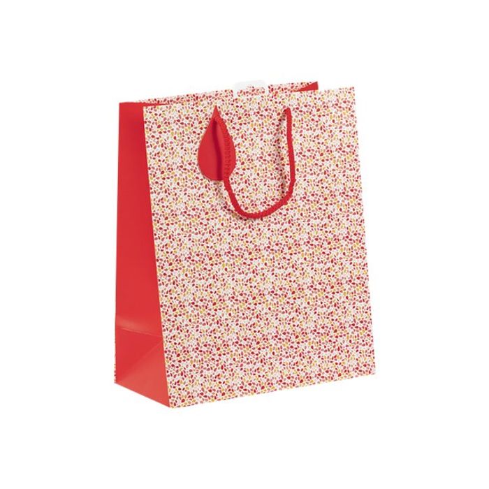 5033601002628-Clairefontaine - Sac cadeau - romance rouge - 26,5 cm x 14 cm x 33 cm-Angle gauche-0