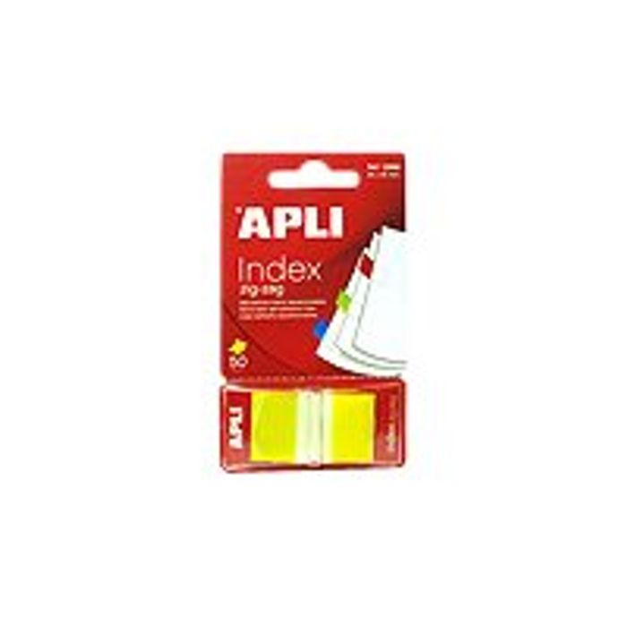 8410782124849-Apli - Marque-pages (Index) - 25 x 45 mm - jaune-Avant-0