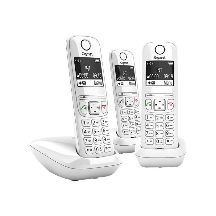 4250366854670-Gigaset AS690 Trio - téléphone sans fil + 2 combinés supplémentaires - blanc-Avant-0