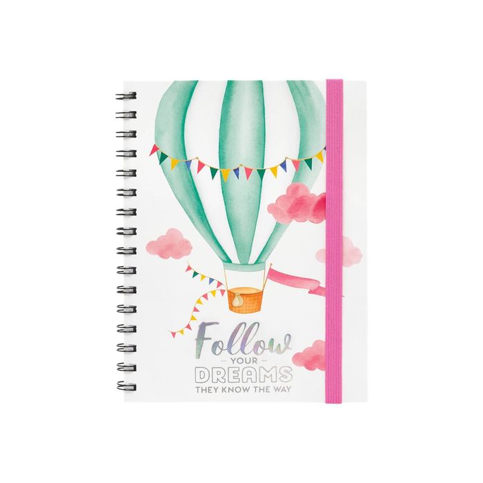 8054320565567-Legami - Carnet de notes - A5 - 200 pages - ligné - air balloon-Avant-0