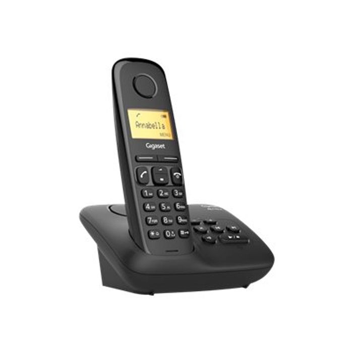 4250366853475-Gigaset - téléphone sans fil - avec répondeur + combiné supplémentaire - noir-Angle gauche-5