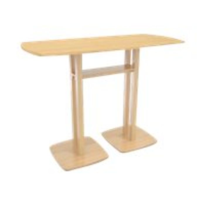 3660141221459-Table haute WOODY 114 cm - pieds sapin - plateau hêtre-Angle gauche-0