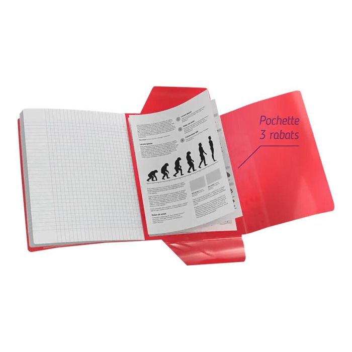 3020120119922-Oxford Easy Book - Cahier polypro A4 (21x29,7 cm) - 96 pages - grands carreaux (Seyes) - disponib-Angle gauche-1