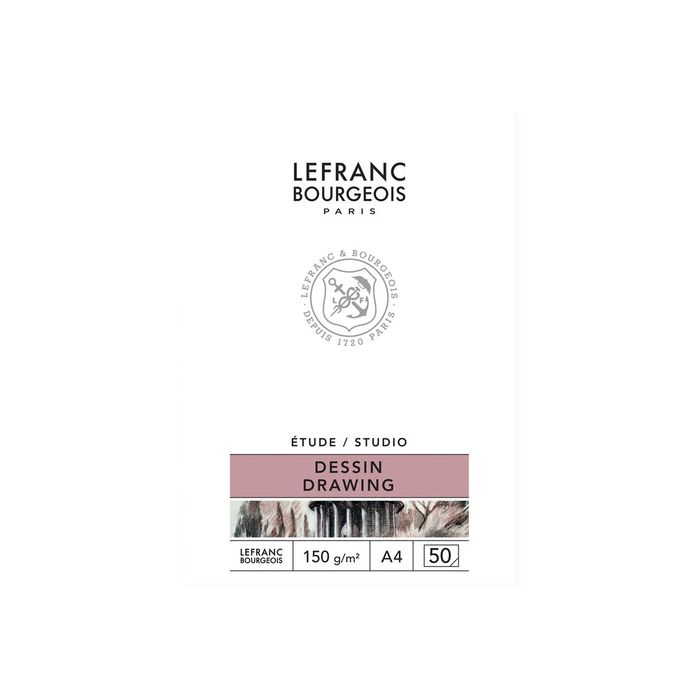 3013643013341-Lefranc Bourgeois Studio - Bloc de papier à dessin - A4 - 50 feuilles-Avant-0