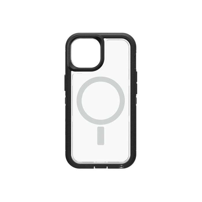 0840304701148-OtterBox Defender Series XT - coque de protection pour iPhone 14/13 - transparente contour noir-Avant-0