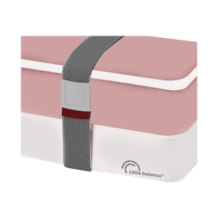 3760240784524-Little Balance - Lunch box boîte repas - blanc/rose - 1,2 L-Gros plan-2