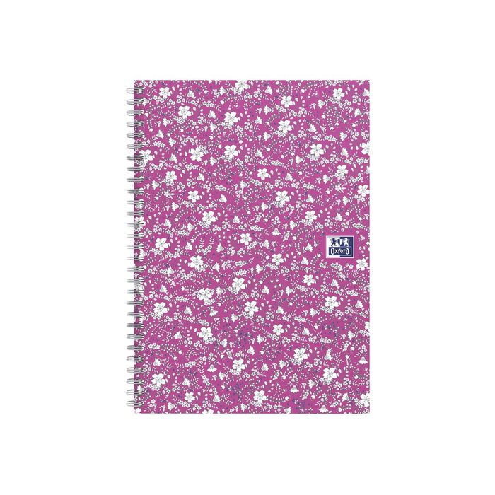 3020120113449-Oxford Floral - Carnet de notes à spirale - B5 - 120 pages - ligné-Avant-2