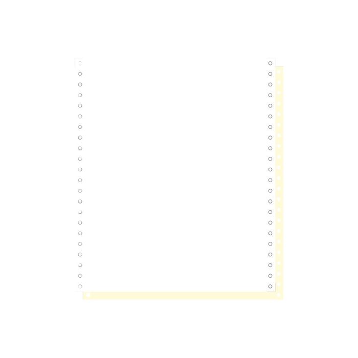 3130630624127-Exacompta - Papier listing blanc/jaune - 1000 feuilles 240 mm x 11" - bandes Caroll détachables --Avant-0