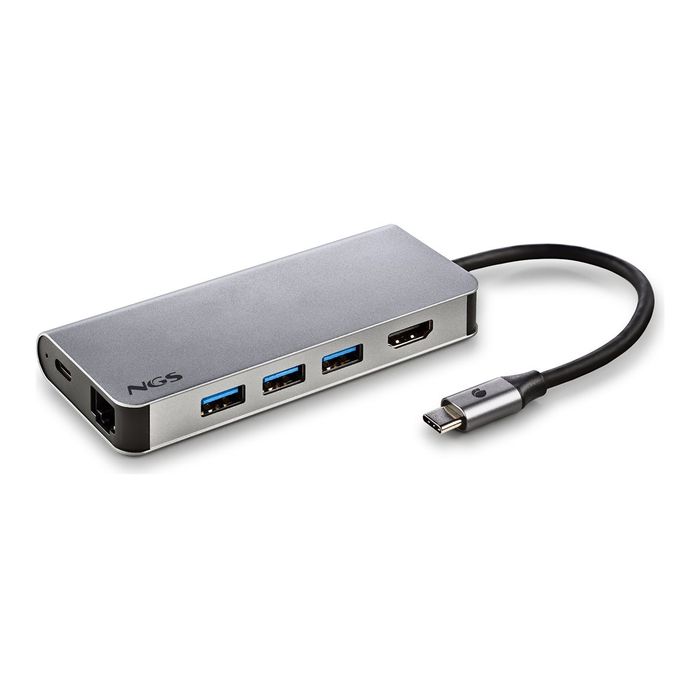 8435430621839-NGS WONDER DOCK 8 - Station d'accueil - USB-C - HDMI - 1GbE - USB 3.0-Angle gauche-0
