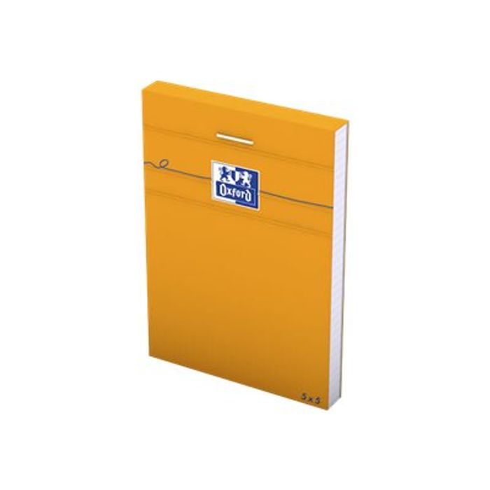 3020121062753-Oxford - Bloc notes - 7,4 x 10,5 cm - 160 pages - petits carreaux - 80G - orange-Angle droit-1