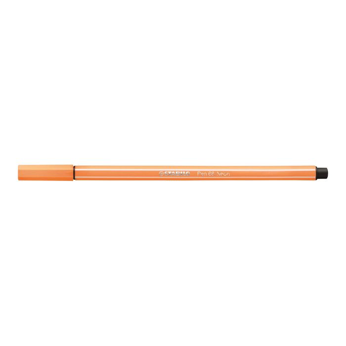 4006381121095-STABILO Pen 68 - Feutre pointe moyenne - orange fluo-Avant-0
