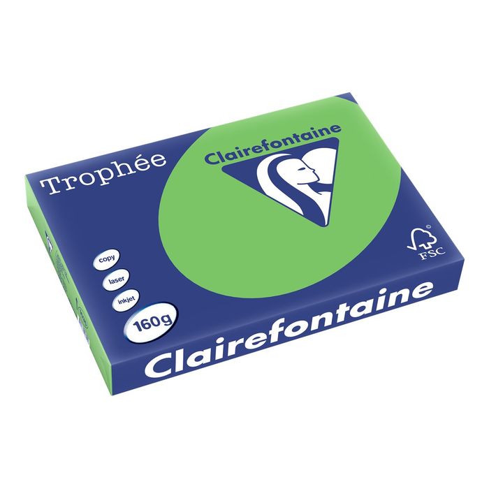 3329680103502-Clairefontaine Trophée - Papier couleur - A3 (297 x 420 mm) - 160 g/m² - Ramette de 250 f-Angle gauche-0