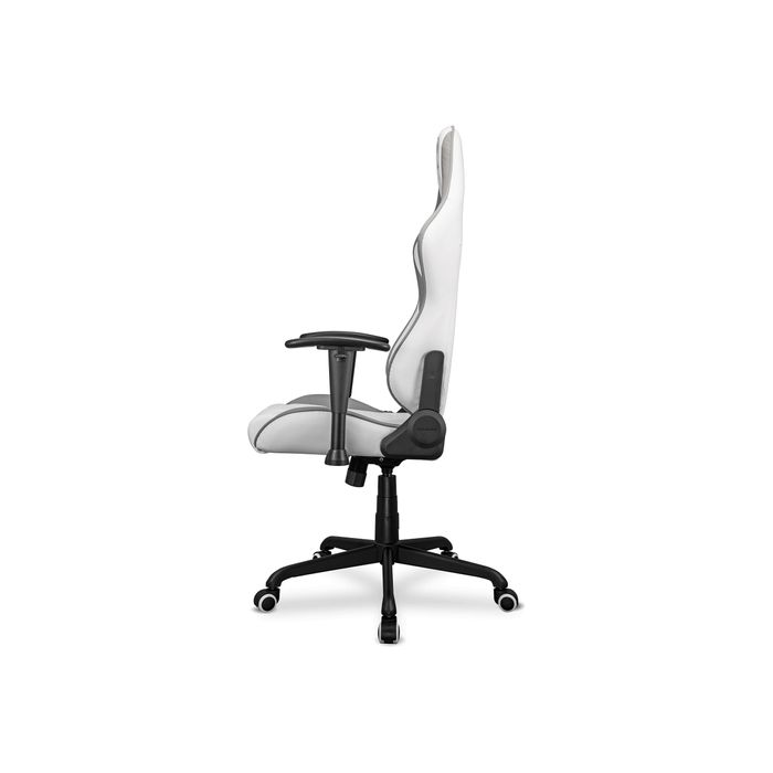 4710483775536-Fauteuil gamer ARMOR Elite - accoudoirs réglables - appui-tête intégré - blanc/gris-Droite-4