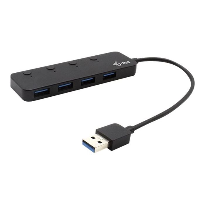 8595611703881-i-Tec USB 3.0 Metal HUB - Hub - 4 x SuperSpeed USB 3.0 -Angle gauche-0