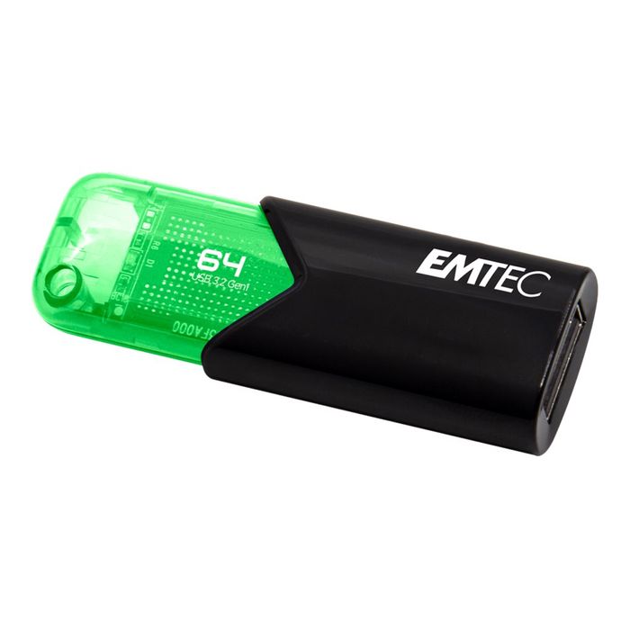 3126170173157-Emtec B110 Click Easy 3.2 - clé USB 64 Go - USB 3.2-Angle gauche-0