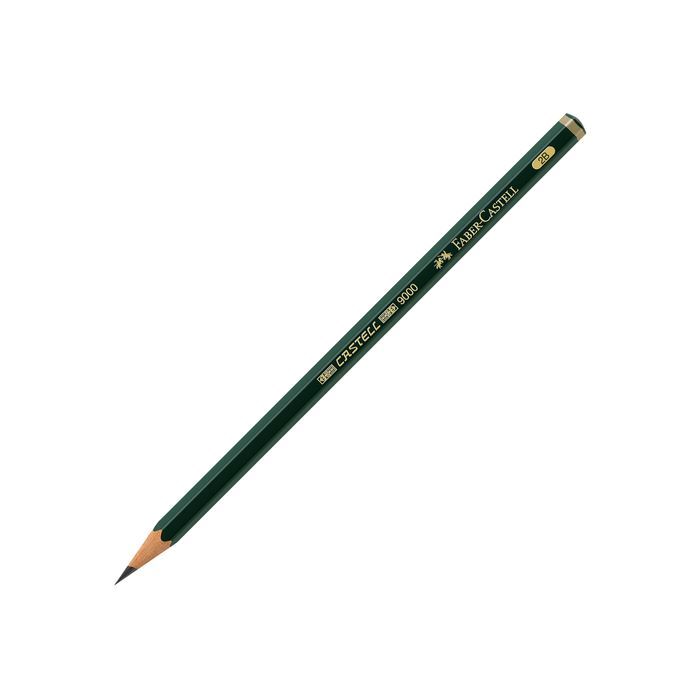 4005401190028-Faber-Castell 9000 - Crayon à papier - 2B-Angle gauche-1