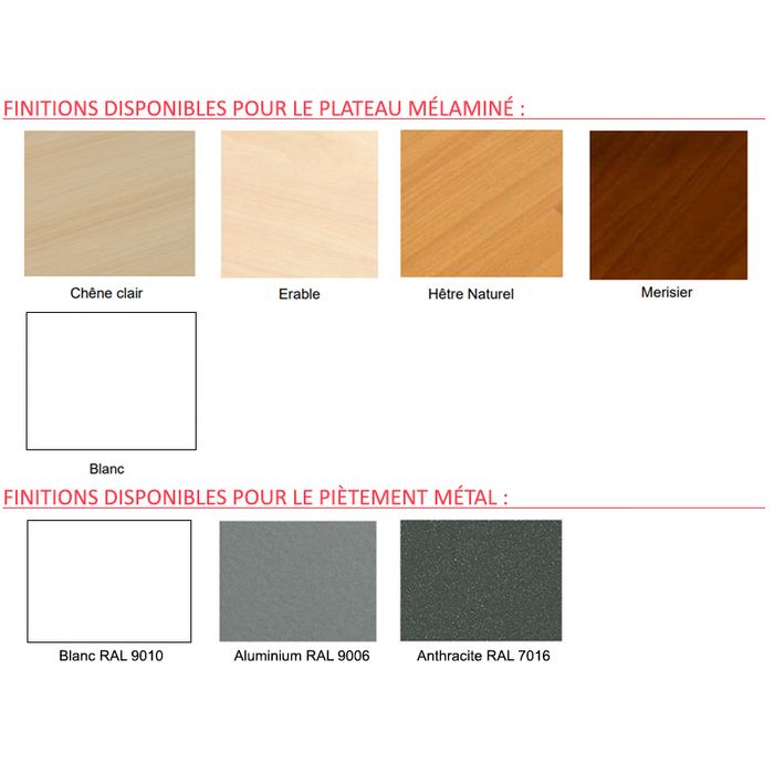 2012349456828-Table de réunion ronde EVIDENCE - 120 cm - Pieds aluminium - Plateau imitation hêtre--1