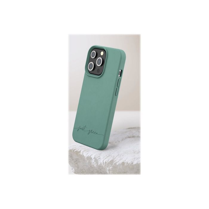 3571211464457-Just Green - coque de protection pour Iphone 13 Pro - vert-Angle droit-1