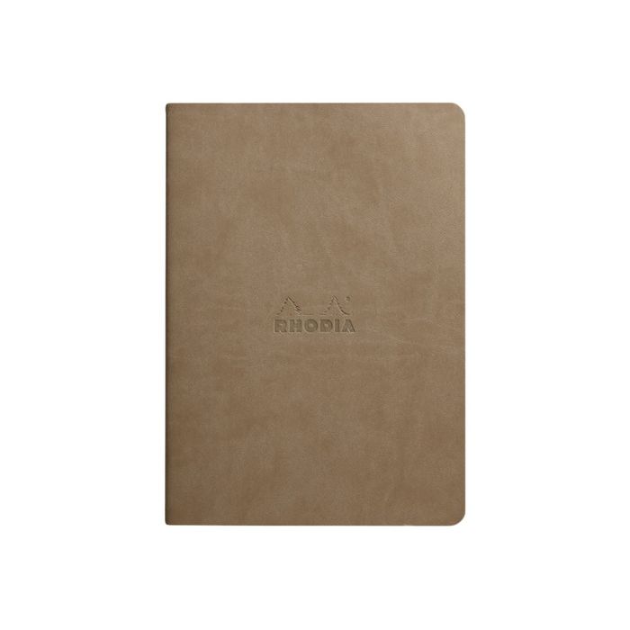 3037921164549-RHODIA Rhodiarama - Carnet de notes A5 - 64 pages - pointillés - taupe-Avant-0