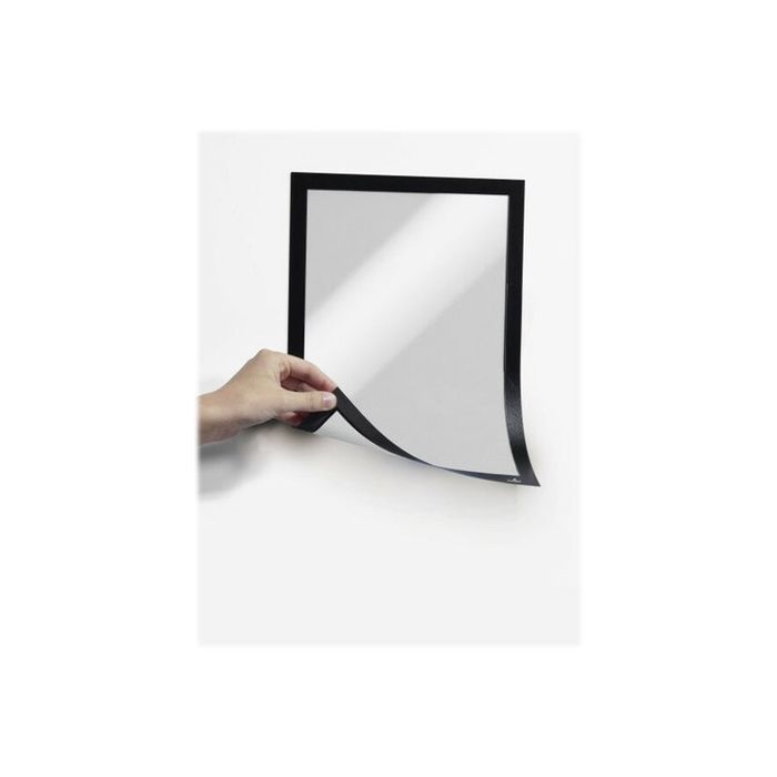 4005546405667-Durable Duraframe Magnetic - 5 Cadres d'affichage magnétiques - A4 - noir - pour surfaces métall-Avant-1