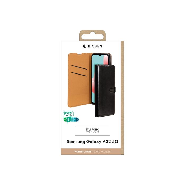 3571211454076-Bigben Connected - porte folio pour Galaxy A32 - rouge-Avant-1