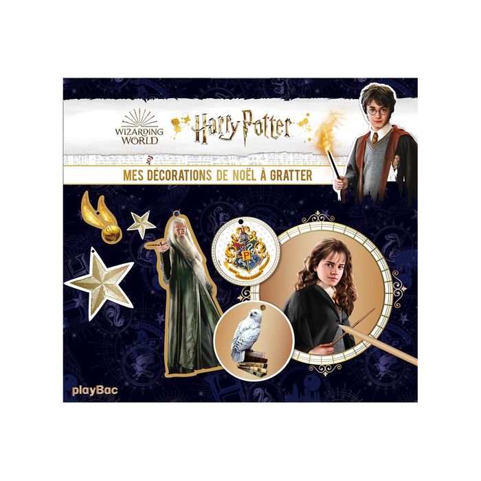 9782809676846-Harry Potter Mes cartes à gratter Décorations de Noël - livre d'activités-Avant-0