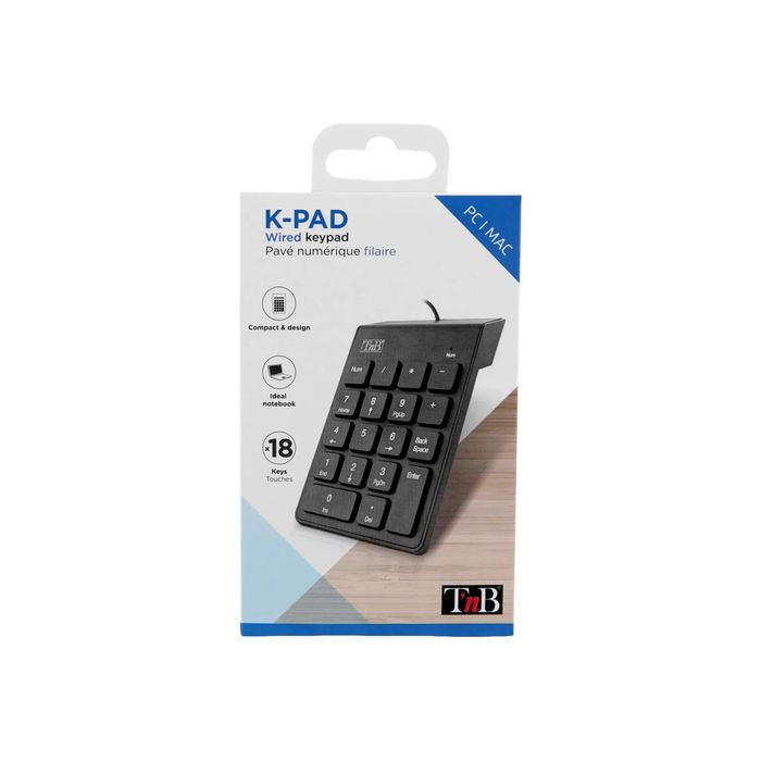 3303170026106-T'nB K-PAD - pavé numérique filaire - noir-Avant-4