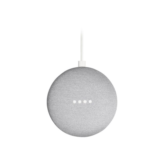 3280191805258-Google Home Mini -Pack enceinte connectée intelligente +  ampoule Philips teintée -Avant-1