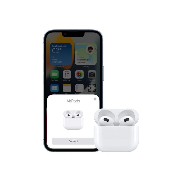 194253324171-Apple AirPods 3eme génn - Kit main libre - écouteurs sans fil bluetooth - intra-auriculaire - bla-Avant-4