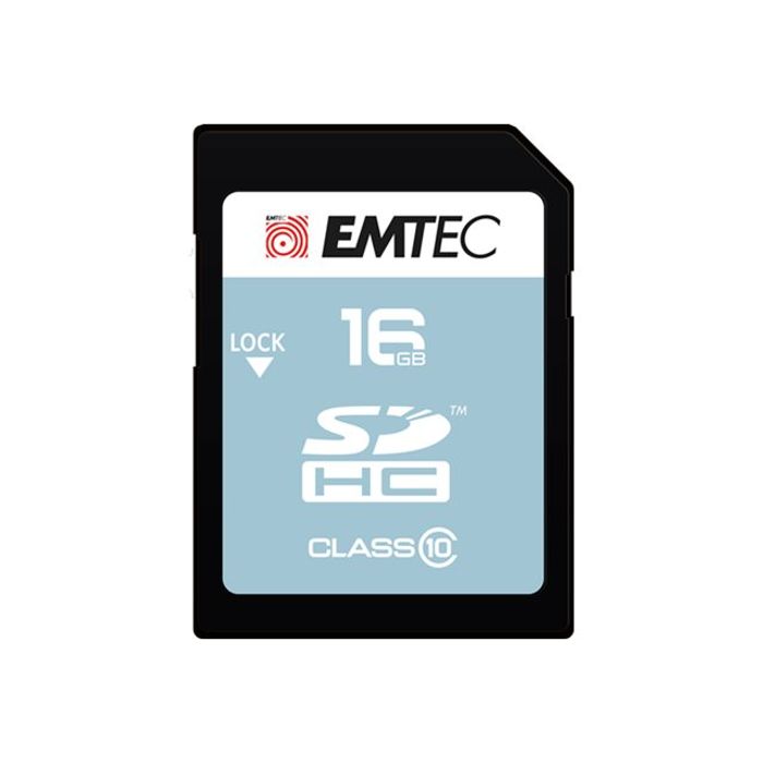 3126170159236-Emtec - carte mémoire 16 Go - Class 10 - SDHC-Avant-0