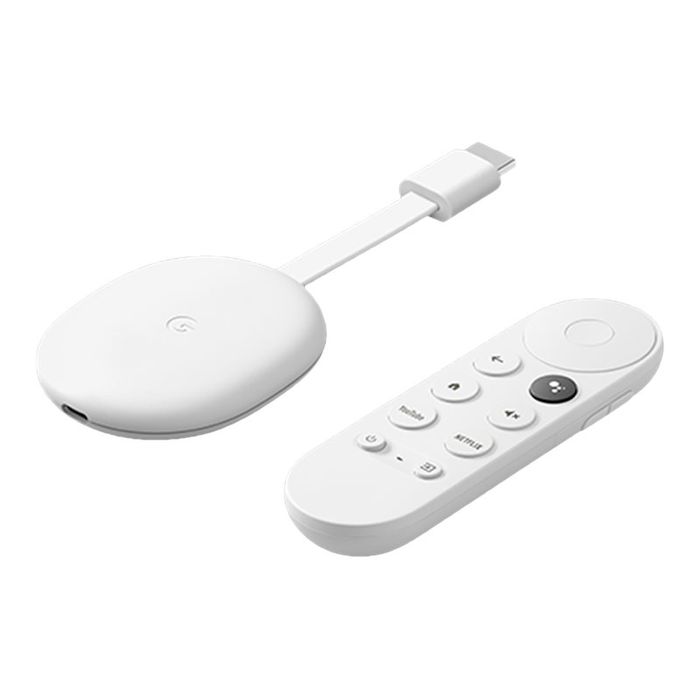 810037290080-Google Chromecast + Google TV - Lecteur AV - 1080p - 60 pi/s - HDR-Angle droit-0