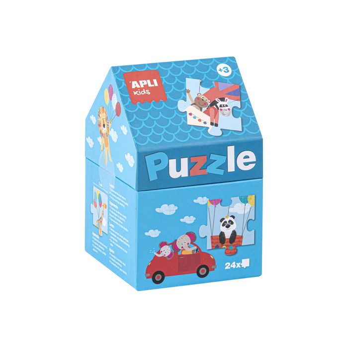 8410782168218-Apli Kids - Puzzle maisonnette - safari-Angle gauche-0