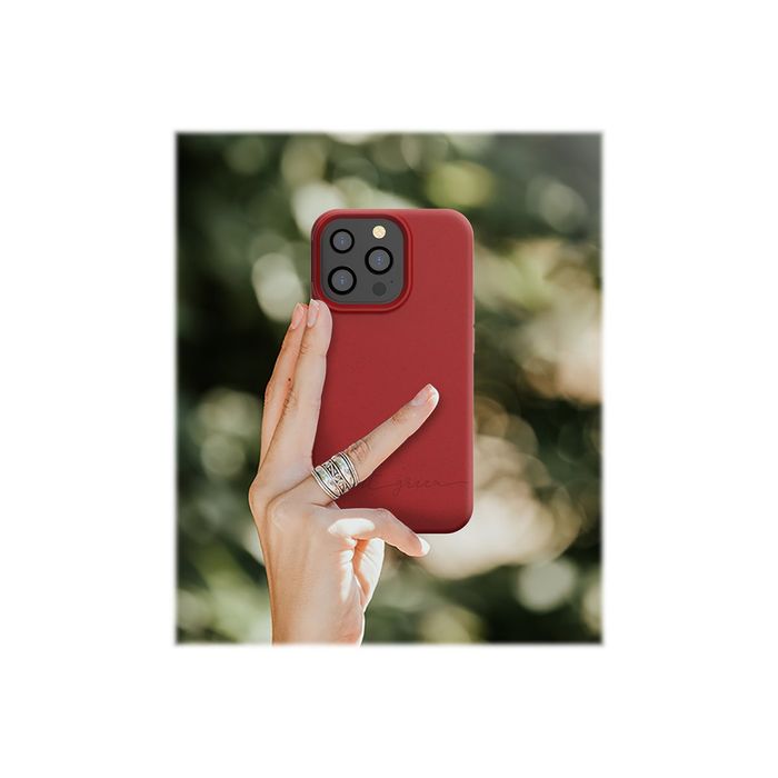 3571211464440-Just Green - coque de protection pour Iphone 13 Pro - rouge-Avant-5