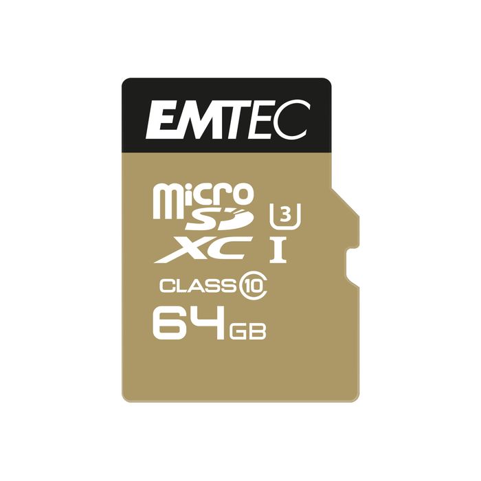 3126170146755-Emtec SpeedIN' PRO - carte mémoire 64 Go - Class 10 - micro SDXC - UHS-I U3-Avant-0