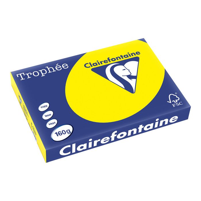 3329680103908-Clairefontaine Trophée - Papier couleur - A3 (297 x 420 mm) - 160 g/m² - Ramette de 250 f-Angle gauche-0