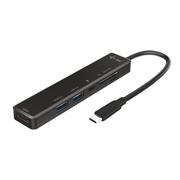 8595611703928-i-Tec Travel Easy Dock - Station d'accueil - USB-C / Thunderbolt 3 - HDMI-Angle droit-0