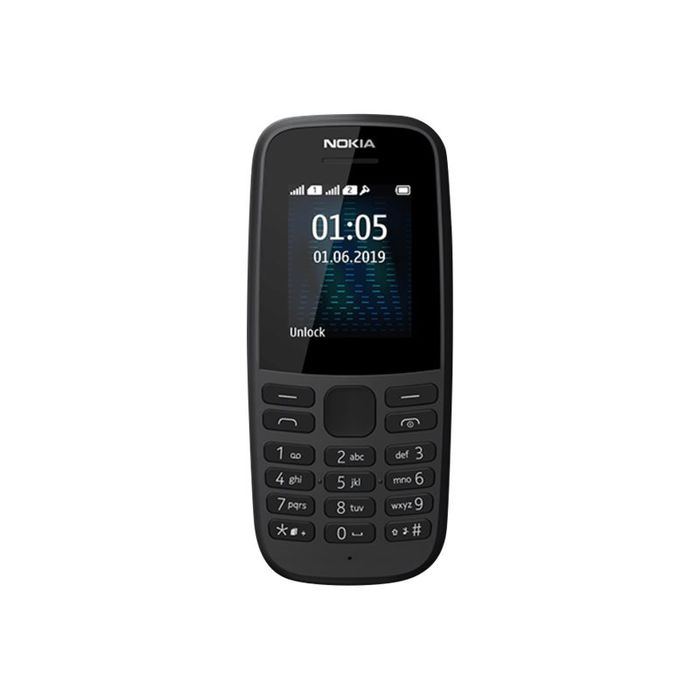 6438409041753-Nokia 105 - téléphone mobile double sim - 4 Mo - noir-Avant-0