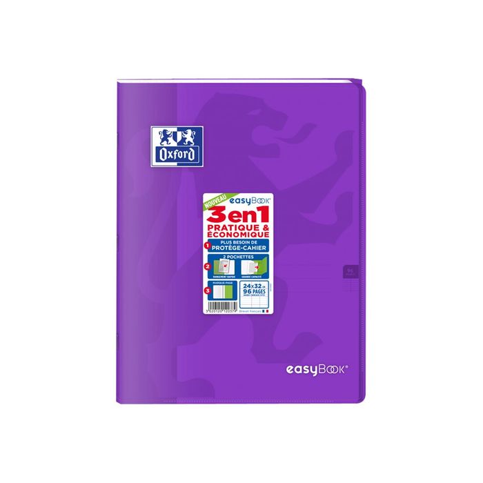 3020120119922-Oxford Easy Book - Cahier polypro A4 (21x29,7 cm) - 96 pages - grands carreaux (Seyes) - disponible dans-Avant-4