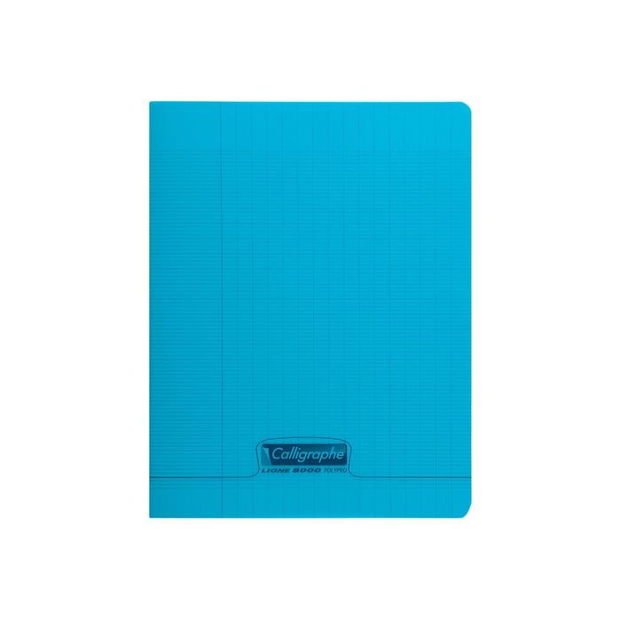 3210330181226-Calligraphe 8000 - Cahier polypro 17 x 22 cm - 96 pages - grands carreaux (Seyes) - bleu-Avant-0