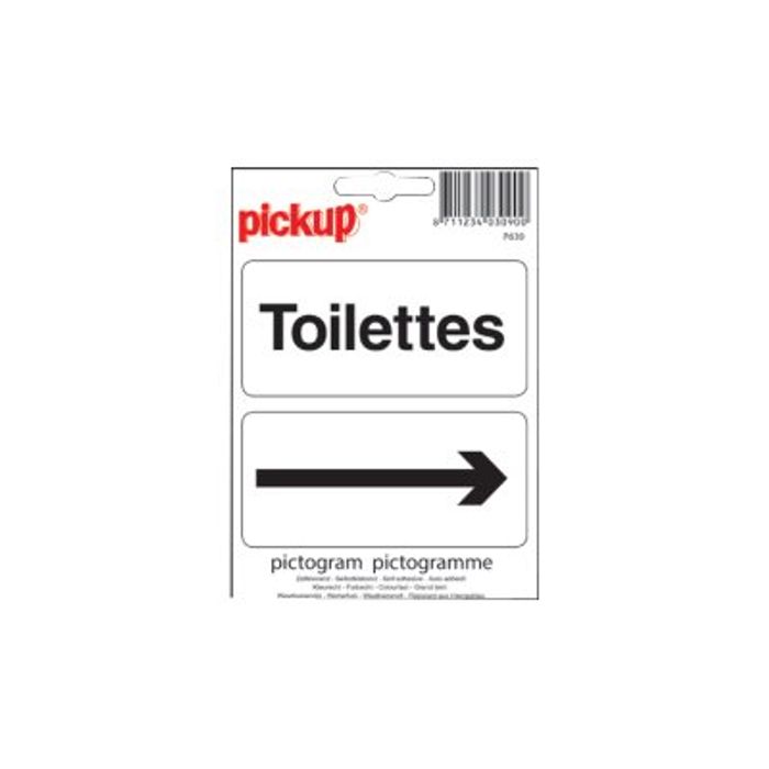 0400791422331-Pickup - Pictogramme - Toilettes + flèche - 100 x 100 mm-Avant-0