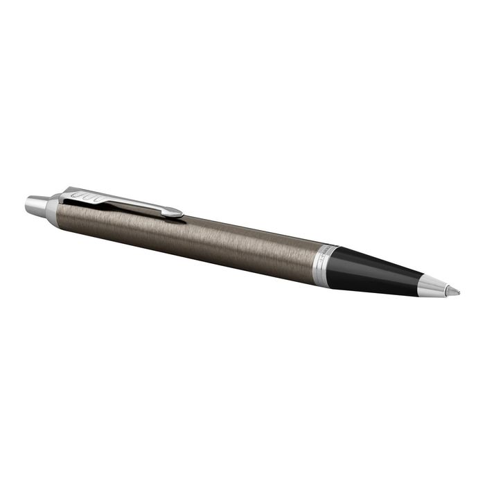 3501179316710-Parker IM - Stylo à bille dark espresso/argent - encre bleue-Angle droit-0