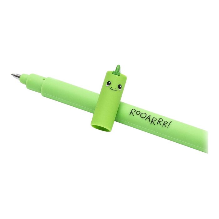 8052461965840-Legami Dinosaur - Stylo gel effaçable - vert-Gros plan-1