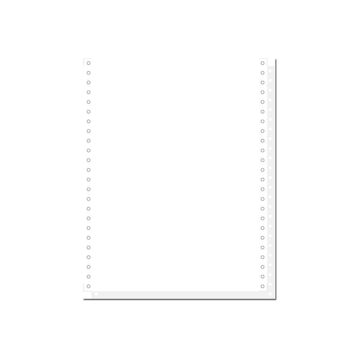 3130630624325-Exacompta - Papier listing blanc - 1000 feuilles 240 mm x 12" - bandes Caroll détachables - microperforati-Avant-0