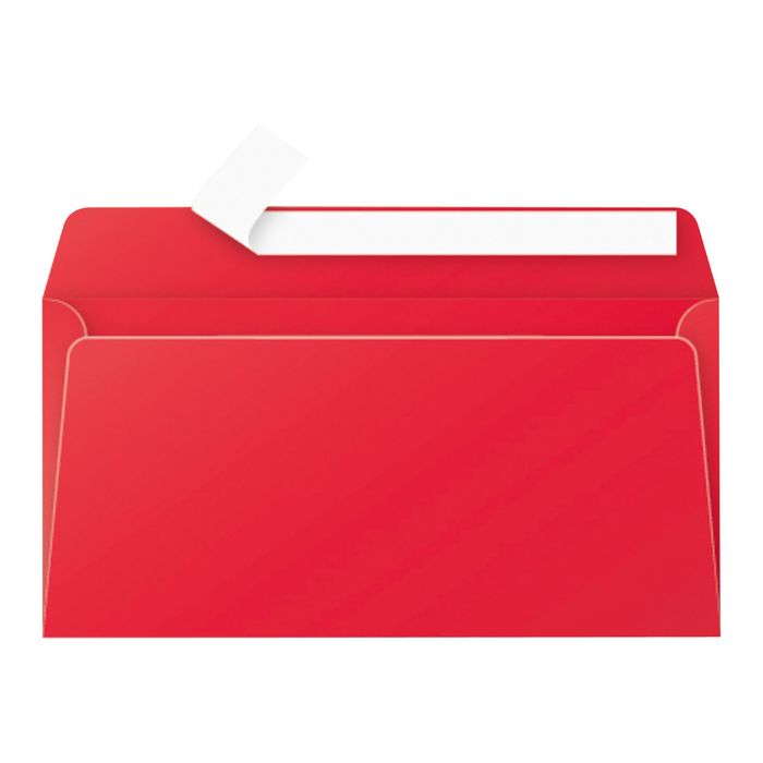 3329680558500-Pollen - 20 Enveloppes - 110 x 220 mm - 120 g/m² - rouge-Avant-0
