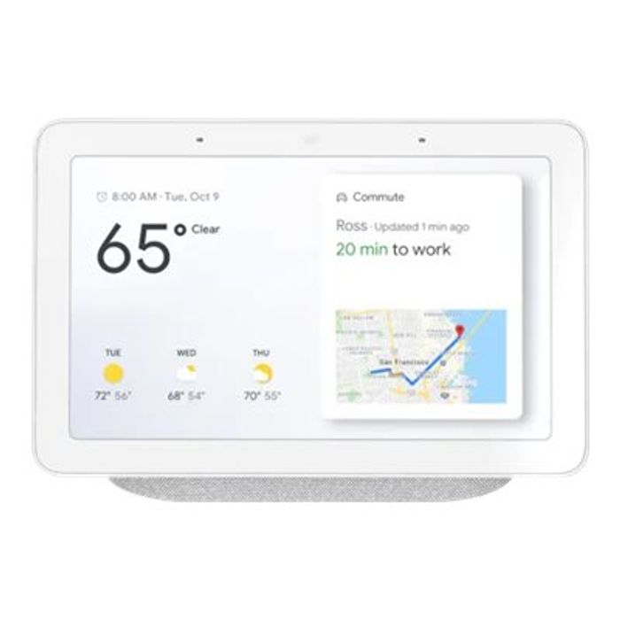 193575023670-Google Nest Hub - Enceinte intelligente avec écran tactile 7" - gris clair-Avant-3