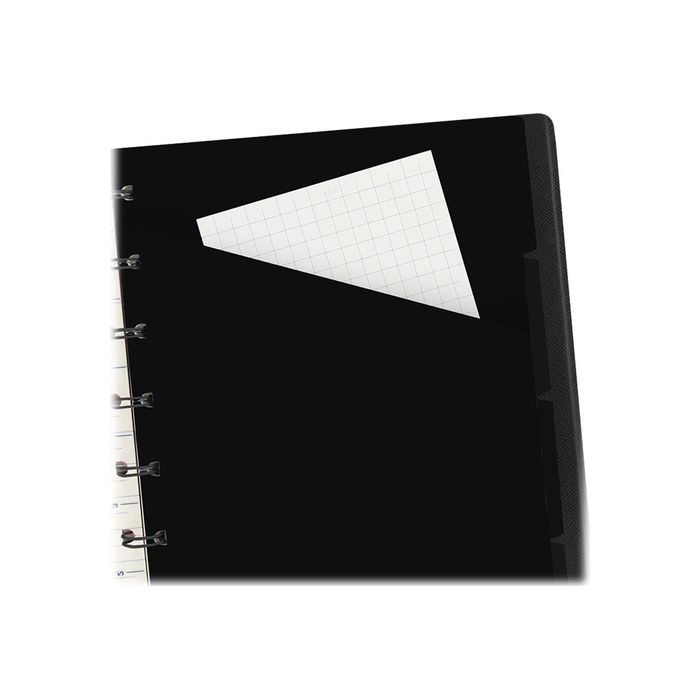 5015142269432-Filofax Saffiano - Carnet de notes à spirale A5 - argent métallisé-Gros plan-3