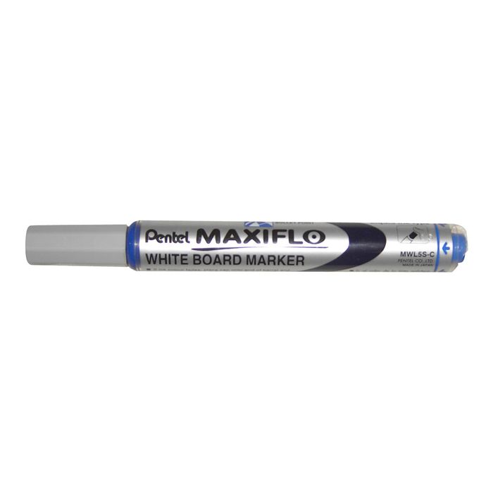 3474377910731-Pentel MAXIFLO - Marqueur effaçable - pointe ogive - bleu-Angle gauche-0
